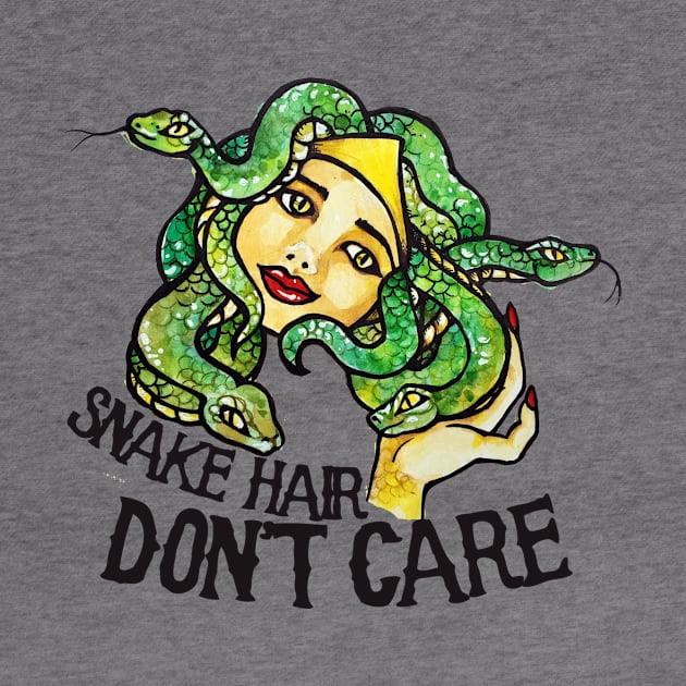 Snake Hair Don't Care Medusa by bubbsnugg